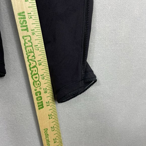 Lululemon Mesh Calf 21" Deep Breath Crop Leggings Size 4 Solid Black Gym Running - Picture 6 of 12